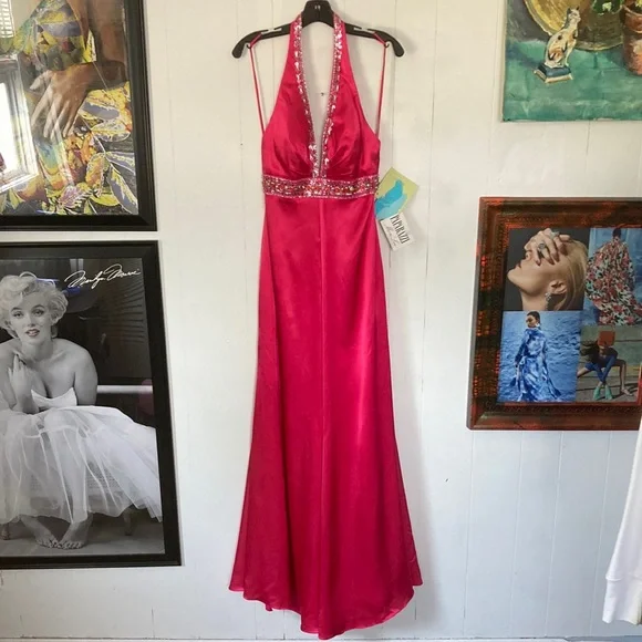 MORI LEE PAPARAZZI JUMPSUIT HIDDEN PANTS THAT LOOK LIKE A GOWN - Picture 3 of 11